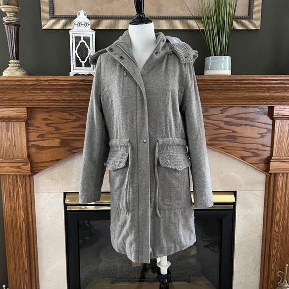 EMU Australia Gray Wool Jacket Coat Sz.‎ S - Picture 1 of 15